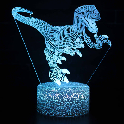 3D Touch Light Night 7 colors remote control - Dinosaur #24