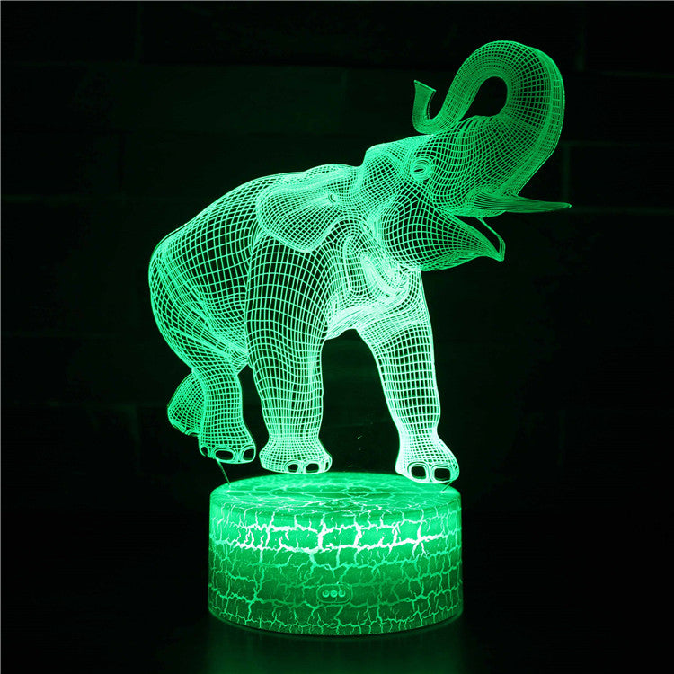 3D Touch Light Night 7 colors remote control - Elephant #462
