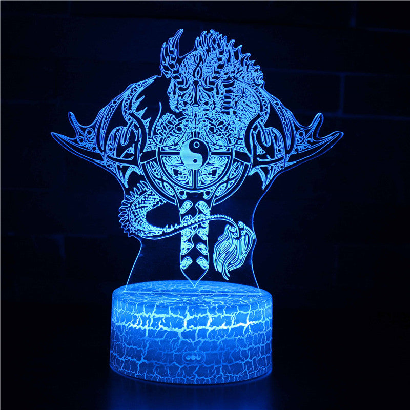 3D Touch Light Night 7 colors remote control - Bouddha #696