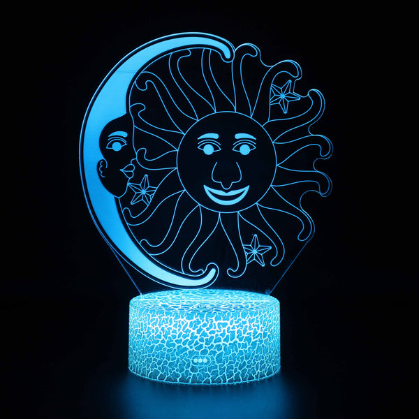 3D Touch Light Night 7 colors remote control - Lune #827