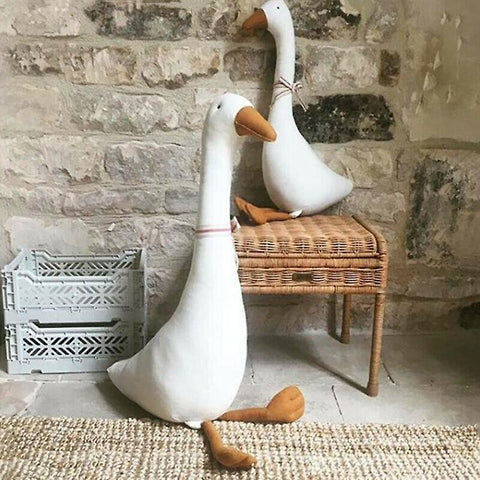 Stuffed Animals STUFFED WHITE DUCK SOFT CUDDLY TOY GOOSE BIRD DOLL KIDS FARM YARD ANIMALS Christmas