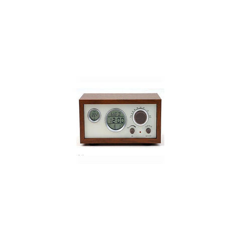 Alarm Clocks SY-601 Retro Design Wooden Compact Digital FM Radio with LED Time temperature Display A