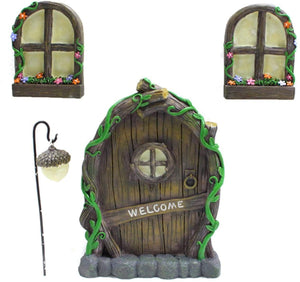 Elf Door Kit Garden Fairies And Elf Doors Miniature Fairy Lawn Ornaments & Garden Sculptures