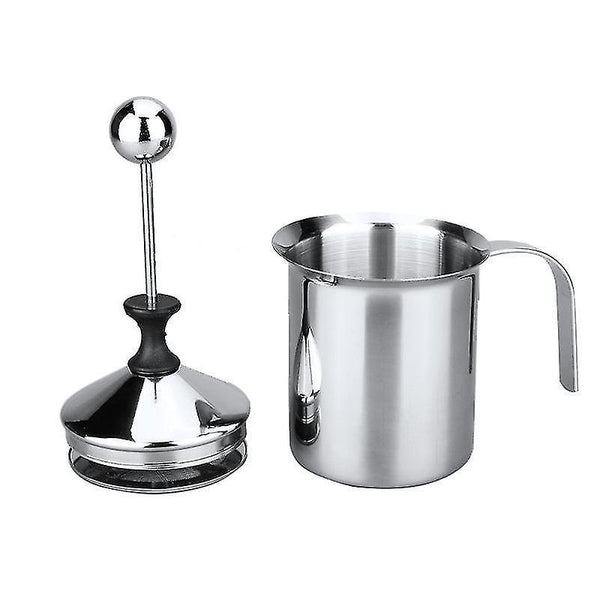 Milk Frothers Steamers Manual Milk Coffee Frother Stainless Steel Double Mesh Milk Foam Maker 400ml