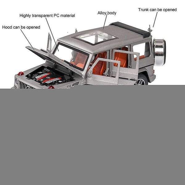 Toy Cars 1/24 G63 Alloy Car Models Diecasts Vehicles Toy 6 Door Opened G Class Simulation Off road V