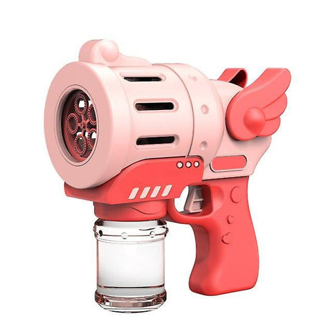 Bubble blowing toys bubble machine automatic indoor outdoor bubble machine maker gun shape exciting bubble pink