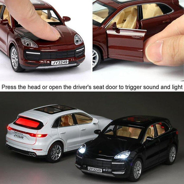 Toy Cars 1/32 Diecast Cayenne Alloy Car Toys Model White