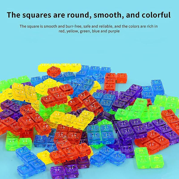 Wooden Blocks 70pcs Plastic Blocks Jigsaw Promote Solving Intelligence Colorful Russian Blocks Game|