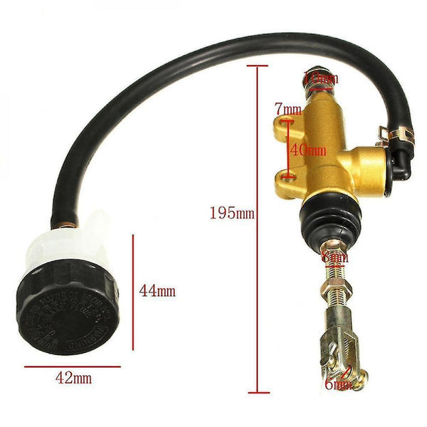 Motor vehicle braking motorcycle sport dirt bike pit qua atv rear foot brake hydraulic master cylinder