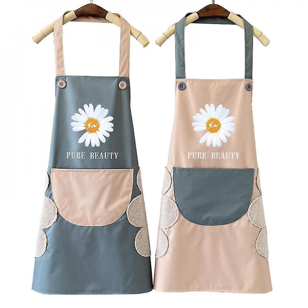 Aprons Cooking Apron For Women  2pack Kitchen Apron With Pocket  B Waterproof Aprons For Men Women H