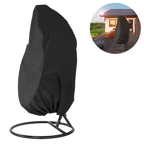 Black Hanging Chair Protective Cover Waterproof Windproof / Weatherproof Outdoor Furniture Covers