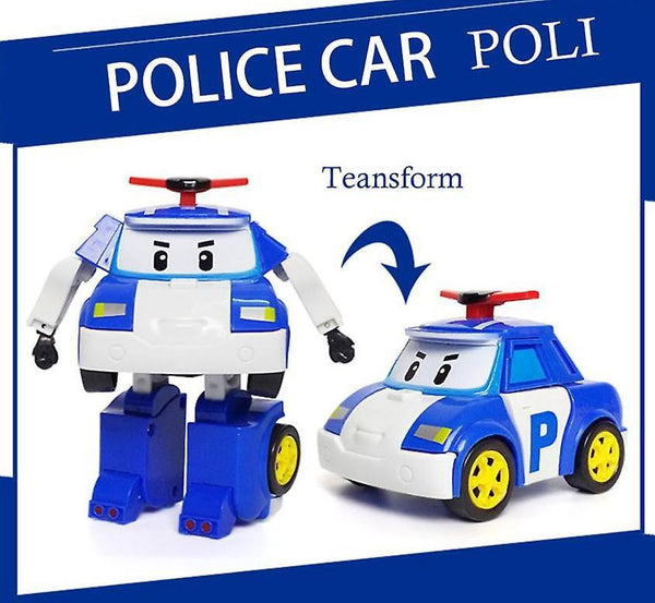 Action Toy Figures Robocar Poli Transformation Robot Poli Amber Roy Car Model Anime Action Figure To