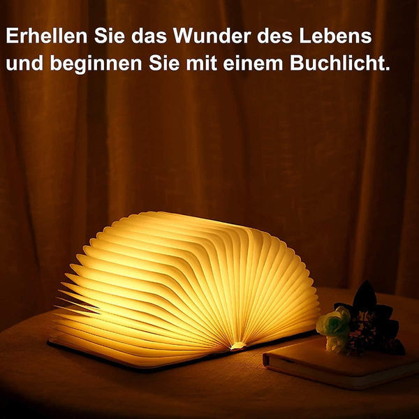 Led Book Lamp 8 Color Modes Book Lamp Wooden Folding Book Lamp Usb Rechargeable Table Lamp Bedside Lamp Decorative Lamps 360 Foldable Night Lights & Ambient Lighting