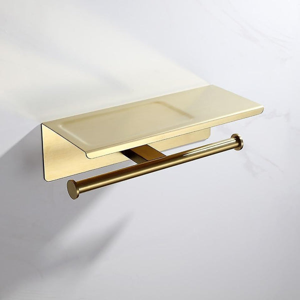 Toilet paper holders brushed gold stainless steel toilet roll holder double ring gold