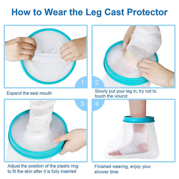 Plaster Protection Foot For Showering Bandage Protection Waterproof Adults For Broken Toe Ankle Burning Reusable Plaster Shower Protection Leg Kee Corn & Callus Care Supplies