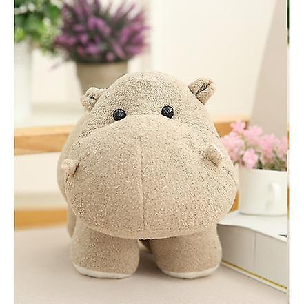 Stuffed Animals 20cm Mini Head Hippo Elephant Plush Toy Soft Cartoon Animal Hippopotamus Stuffed Dol