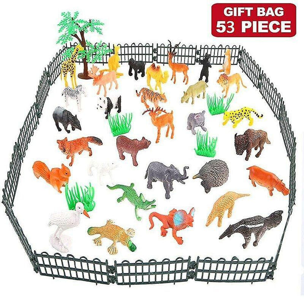 Ant Farms 53x Wild Animals Figures Safari Farm Toy Kid Christmas gift