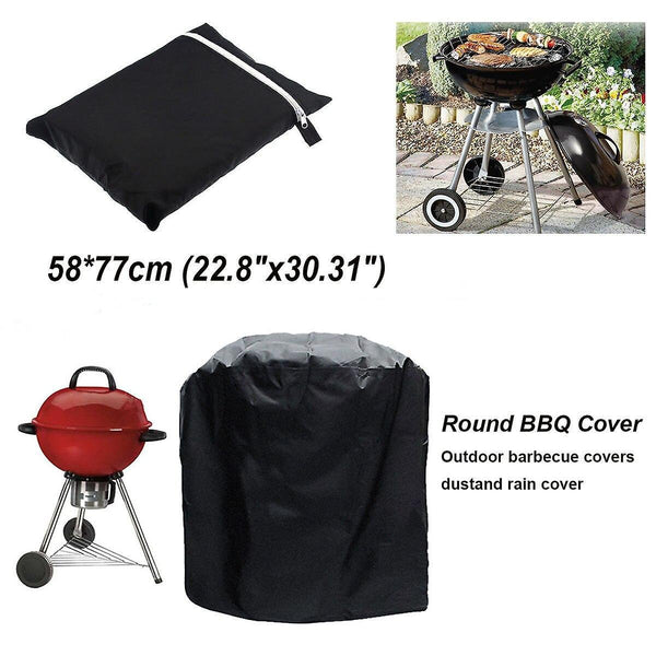 Outdoor grill covers 58*77cm waterproof bbq grill cover round black dustproof protective cover barbeque covers