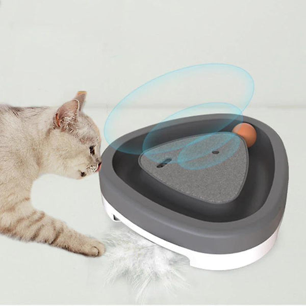 Cat Toys 3 In 1 Pet Cat Toy Electric Automatic Rotating Cat Teaser Feather Wand Toy Funny Ball