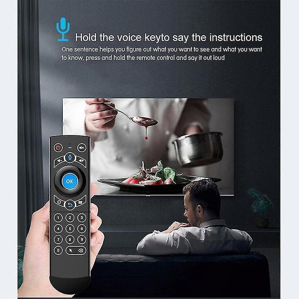 Remote controls wireless air mouse ir learning q7 smart remote control mini pc backlit voice search 2.4G for vs g21