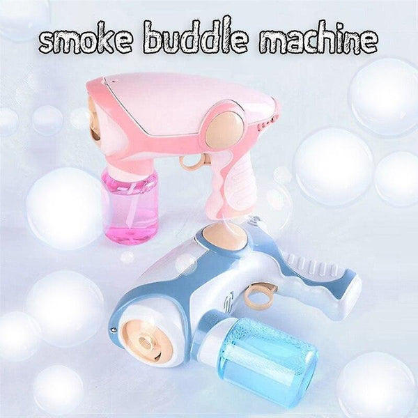 Bubble blowing toys 2020 summer smoke magic bubble machine electric automatic bubble blower machine gun blue