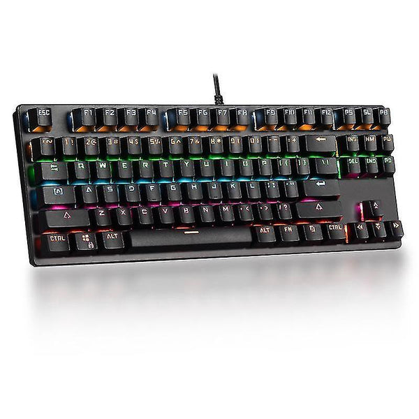 Remote controls gaming mechanical keyboard game anti-ghosting rgb mix backlit blue switch 87key teclado mecanico