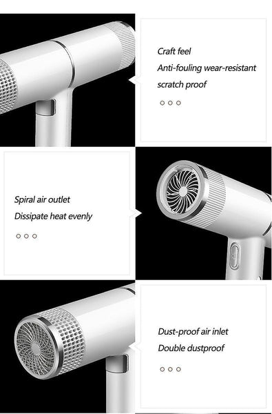 Hair dryers negative ion professional salon hairdryer household gale speed portable blow dryer anion white