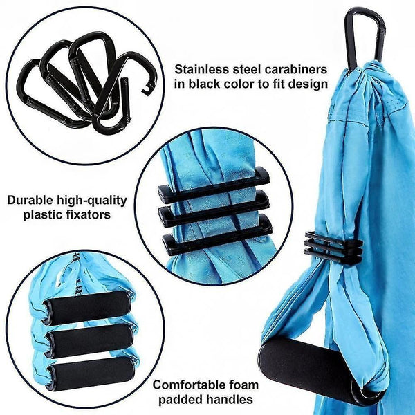 Yoga Pilates Blocks Aerial Yoga Hammock 6 Handles Strap Home Gym Hanging Belt Swing Anti-gravity Aer