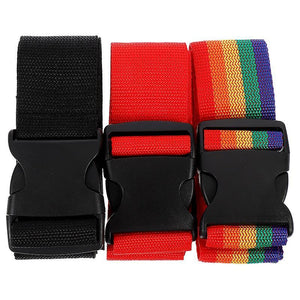 200X5X1.5CM Colorful Luggage Straps 3pcs Travel Luggage Straps Adjustable Luggage Straps Durable Suitcase Belts