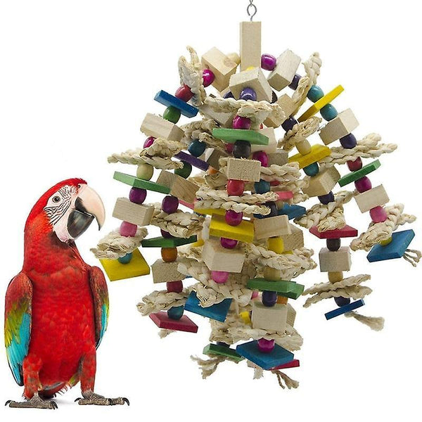 Bird Toys Large Parrot Chewing Toy Bird Parrot Cage Bite Toy For African Grey Macaws Cockatoos|Bird