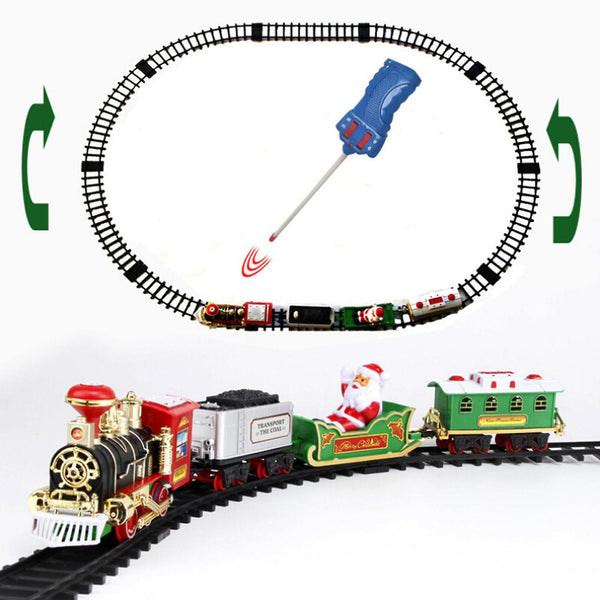 Christmas gift kids Lights Sounds Train Set Railway Tracks Toys Xmas Train