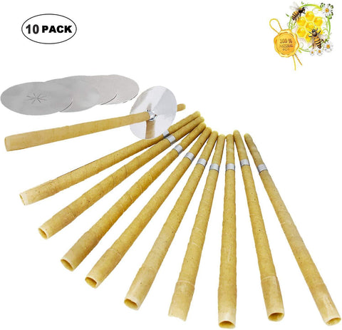 Ear Candles 10 Pieces Ear Candles Made Of Natural Beeswax Ear Candles For Cleaning Ear Candles Organic With 5 Pallets Ear Candles