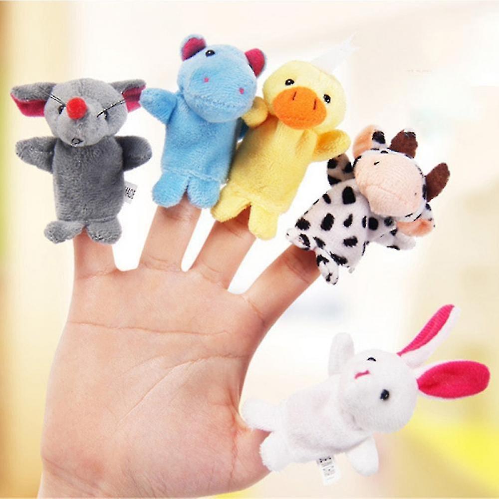 Rattles 10 cartoon animal puppet finger toys