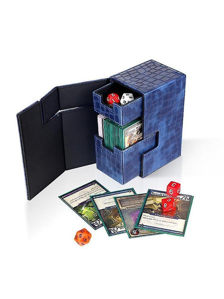 删除Card games double deck trading cards storage box for yugioh  pokemon cards tcg etc. Black