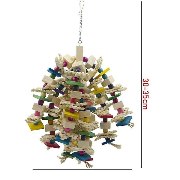 Bird Toys Large Parrot Chewing Toy Bird Parrot Cage Bite Toy For African Grey Macaws Cockatoos|Bird