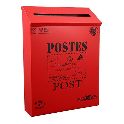 29x22x6cm Red Mailboxes 1pc Multifunctional Mail Box Outdoor Newspaper Box Convenient Letter Case Post