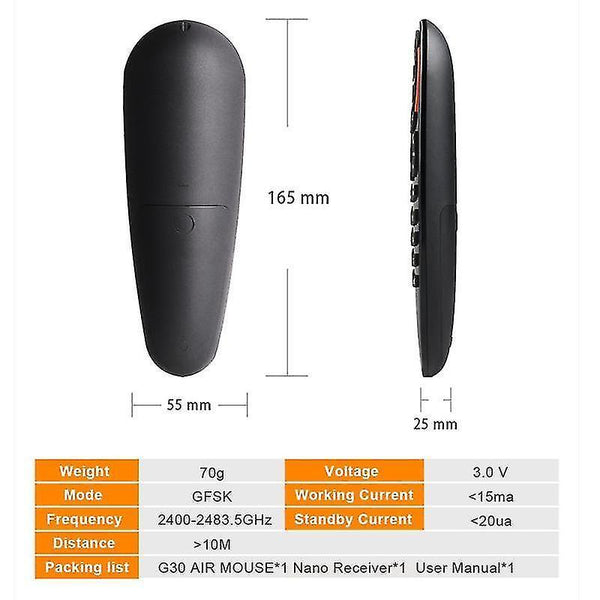 Remote controls g30s 2.4G wireless remote control voice air mouse 33 keys ir learning gyro sensing smart remote for