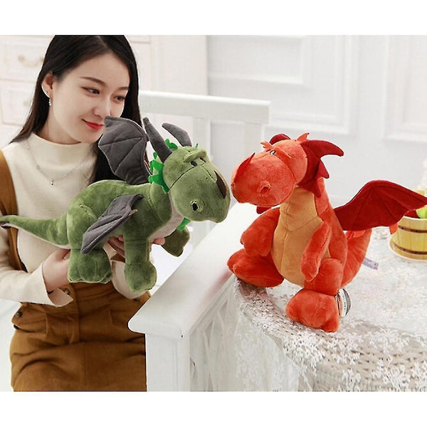 Action toy figures 35cm dinosaur plush toys double-headed animals stuffed dolls cartonn anime two head dragon for