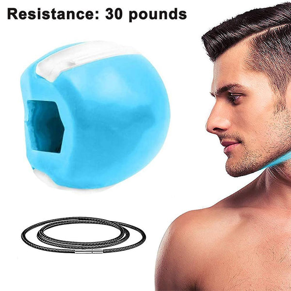 30/40/50 Lbs Jawline Trainer Jaw Exerciser Face And Neck Exerciser Portable Jawline Exerciser Face Toning Ball For Defining Your Jawline Skin Cleansing Brush Heads