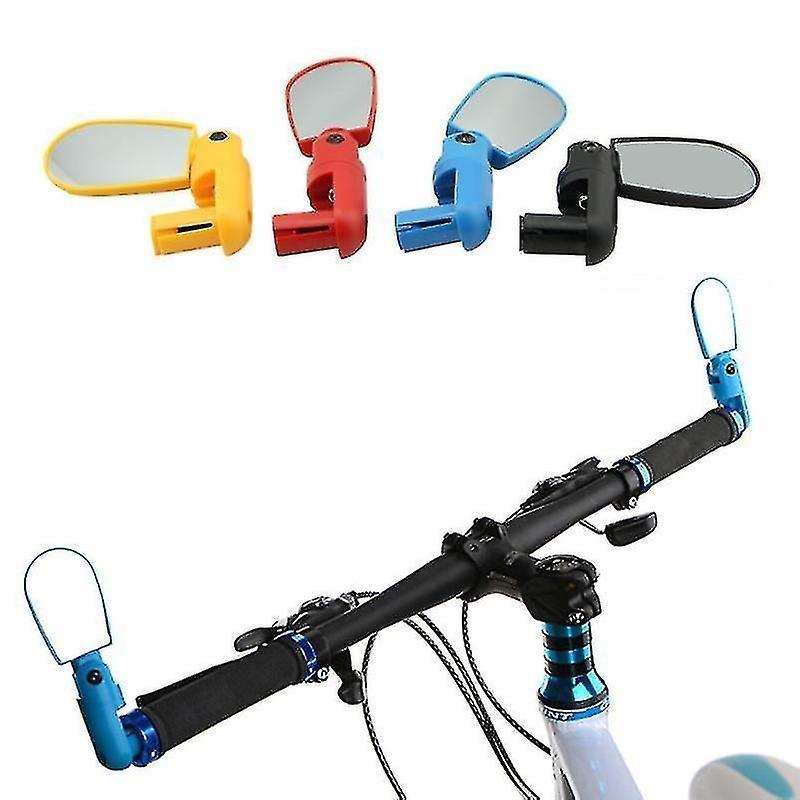 Bicycle mirrors 2 pcs bike mirrors and viewfinder bicycle rear view reflectors end 360 rotate red