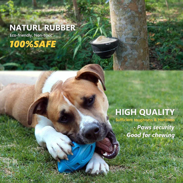 Squeaky Dog Toys For Aggressive Chewers: Rubber Puppy Chew Ball With Squeaker Almost Indestructible And Durable Pet Toy For Medium And Large Breed Dog Toys