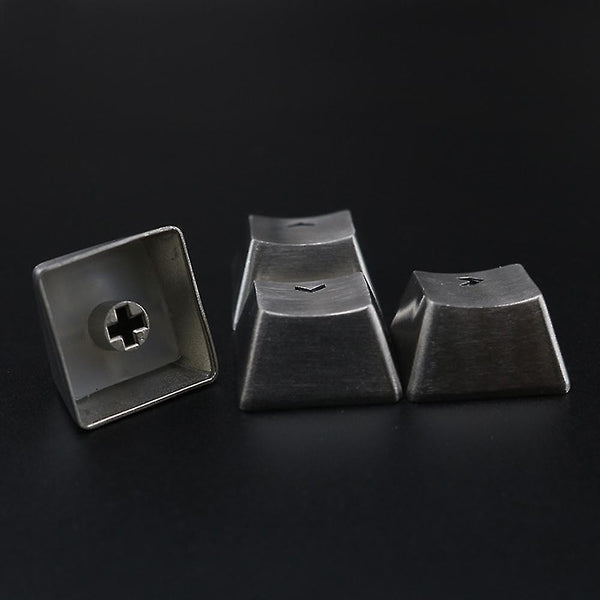 Remote controls stainless steel direction arrow keycaps for cherry mx switch mechanical gaming keyboard qwerasdf