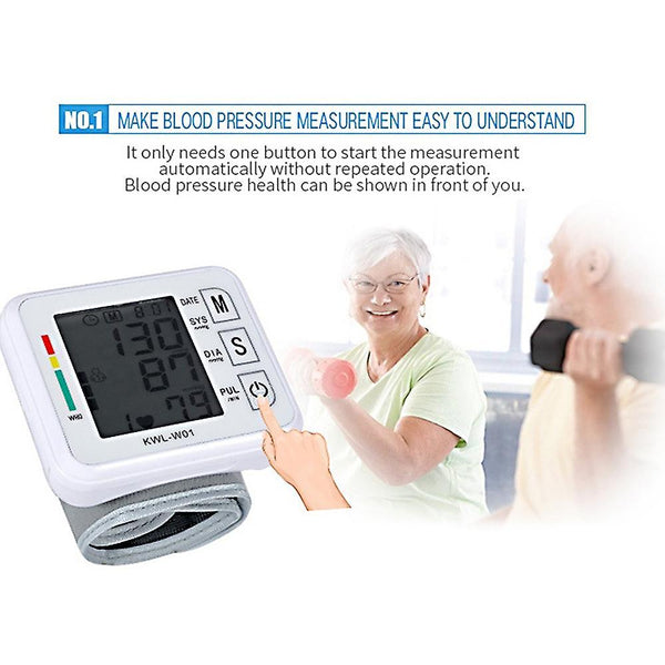 Professional Lcd Wrist Blood Pressure Monitor Heart Beat Rate Pulse Meter Measure Blood Pressure Monitors