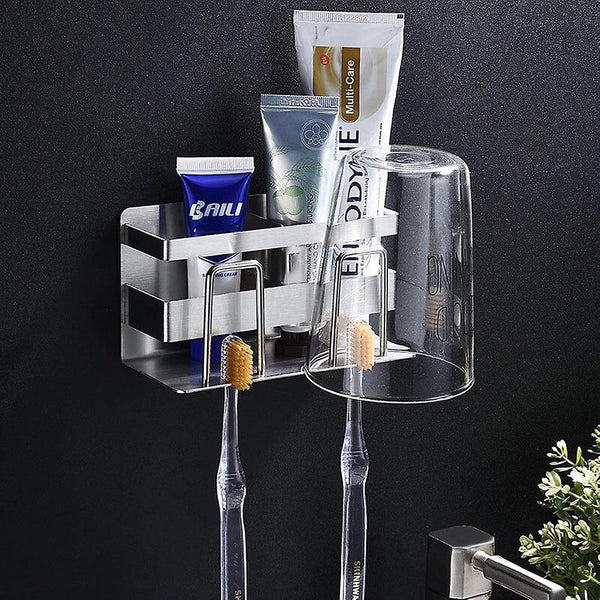 Toothbrush holders 1 pcs wall mount creative toothbrush holder stainless steel bathroom storage toothbrush