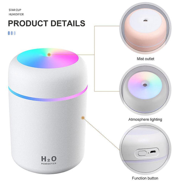 Air Fresheners White Portable Electric USB Humidifier Ultrasonic Essential Aroma Oil Diffuser Humidi