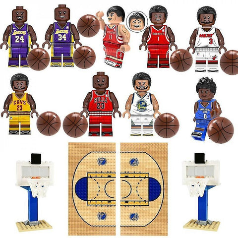 删除Action Toy Figures Nba Basketball Building Block Set Basketball Star Kobe Jordan Minifigure Basketba