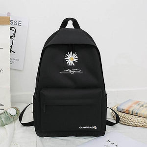 Backpacks solid backpack girl school bags for teenage school bag nylon daisy printing bag black