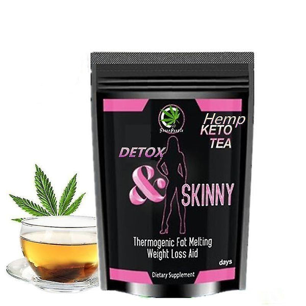 Tea infusions hemp keto detox slimming tea for weight loss and effective fat burning night tea