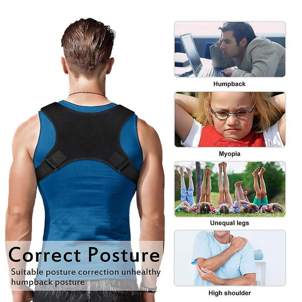 Posture Correction Adjustable Upper Back Support Stretch Belt Back & Lumbar Support Cushions