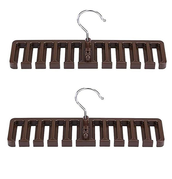 Brown Tie Hanger Non-slip Belt Holder Ties Clothes Hanger Storage Shoe Racks & Organizers